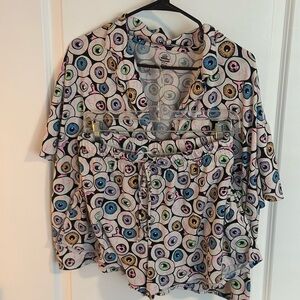 Viral Walmart Halloween Pajamas with eyeballs